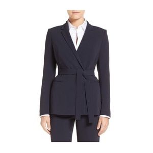 Hugo Boss Navy Jabilta Belted Suit Jacket Size 6